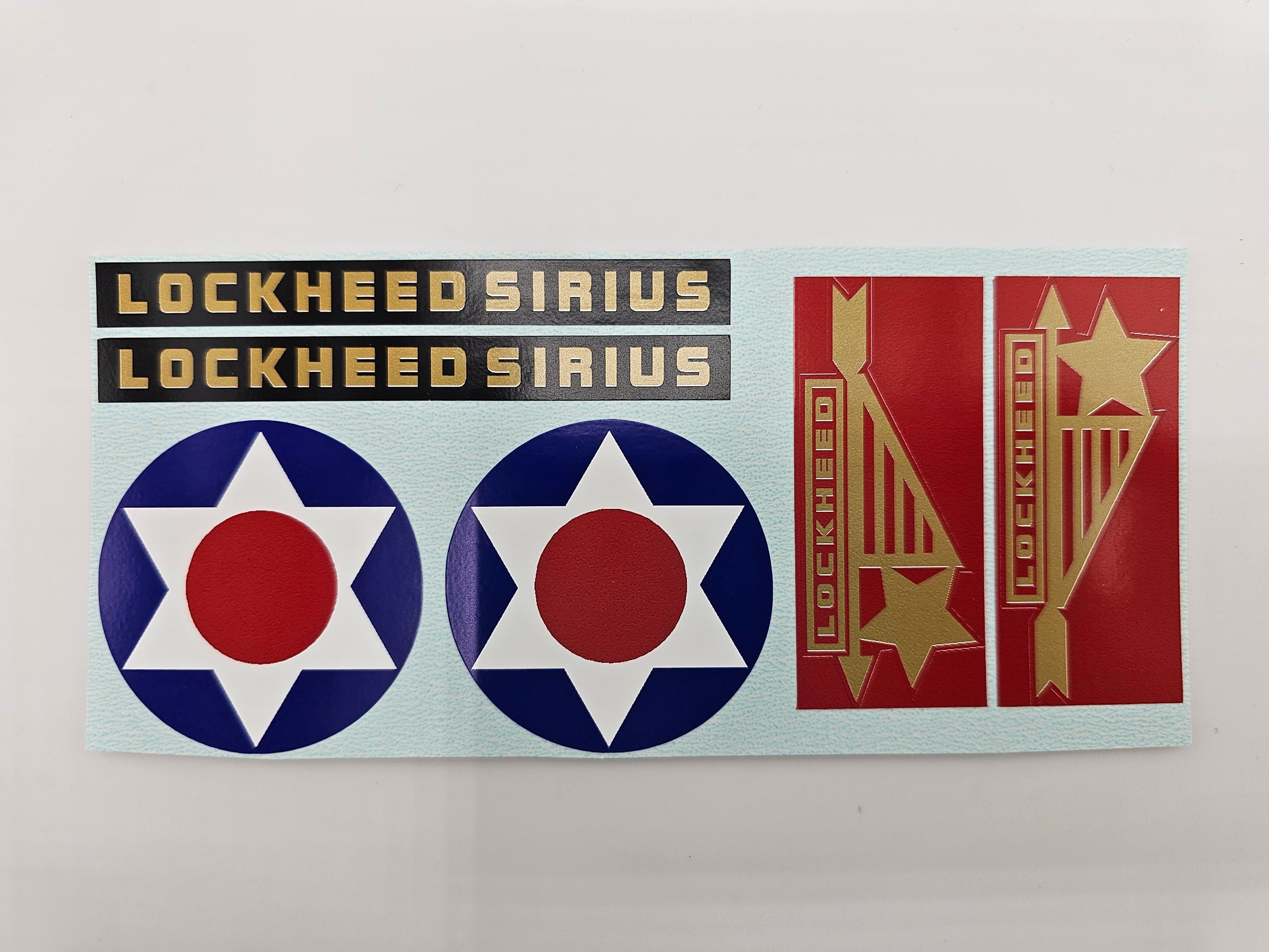 Lockheed Sponsor Sticker SC-035 Steelcraft Lockheed Sirius Airplane Sticker | Gasoline Alley Toys