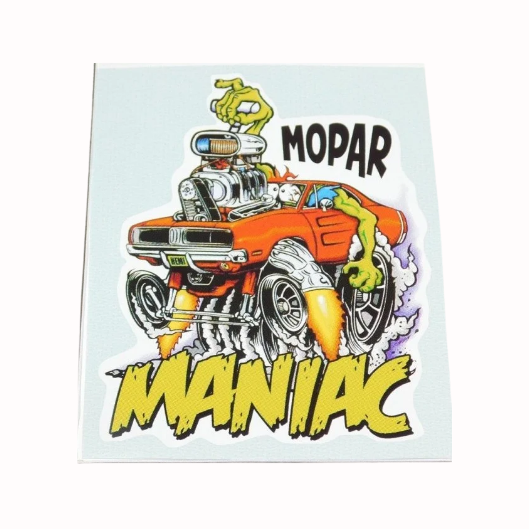 ファニーカー　Mopar & Checker Schuck's Kragen A-113 Mopar Maniac Dodge Charger Cartoon Logo Sticker | Gasoline